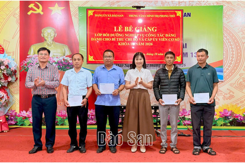 DÀO SAN BẾ GIẢNG LỚP BỒI DƯỠNG NGHIỆP VỤ CÔNG TÁC ĐẢNG KHÓA II NĂM 2026