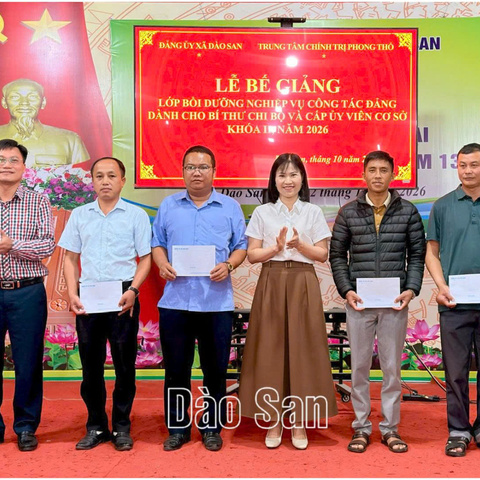 DÀO SAN BẾ GIẢNG LỚP BỒI DƯỠNG NGHIỆP VỤ CÔNG TÁC ĐẢNG KHÓA II NĂM 2026