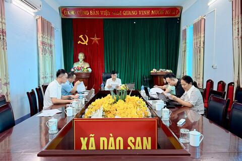 THƯỜNG TRỰC UBND XÃ DÀO SAN HỌP THỐNG NHẤT CÁC NỘI DUNG TRÌNH BAN THƯỜNG VỤ ĐẢNG ỦY.