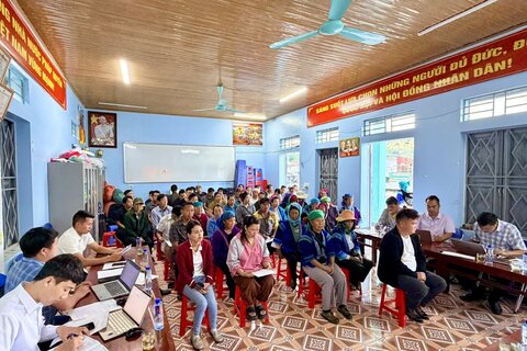 XÃ DÀO SAN TỔ CHỨC HỘI NGHỊ ĐỐI THOẠI VỚI CÁC HỘ KINH DOANH, TIỂU THƯƠNG TẠI CHỢ DÀO SAN.