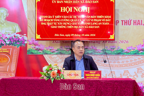 DÀO SAN TĂNG CƯỜNG QUẢN LÝ ĐẤT ĐAI, TRẬT TỰ XÂY DỰNG VÀ HÀNH LANG AN TOÀN GIAO THÔNG