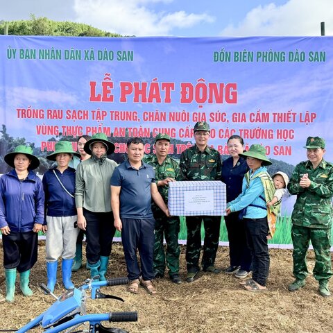 DÀO SAN PHÁT ĐỘNG MÔ HÌNH TRỒNG RAU XANH TẬP TRUNG