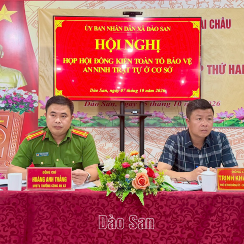 DÀO SAN HỌP KIỆN TOÀN CÁC TỔ BẢO VỆ AN NINH, TRẬT TỰ Ở CƠ SỞ